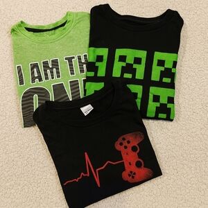 Graphic Kids T-Shirts - Green and Black